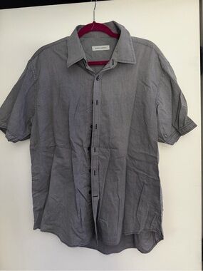 James Campbell Gray Short-Sleeve Button-Down Shirt